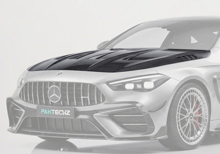 PAKTECHZ - MERCEDES BENZ AMG CLE53 C236 A236 DRY CARBON FIBRE BONNET / HOOD VER.2 - Aero Carbon UK