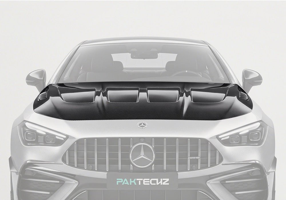 PAKTECHZ - MERCEDES BENZ AMG CLE53 C236 A236 DRY CARBON FIBRE BONNET / HOOD VER.2 - Aero Carbon UK