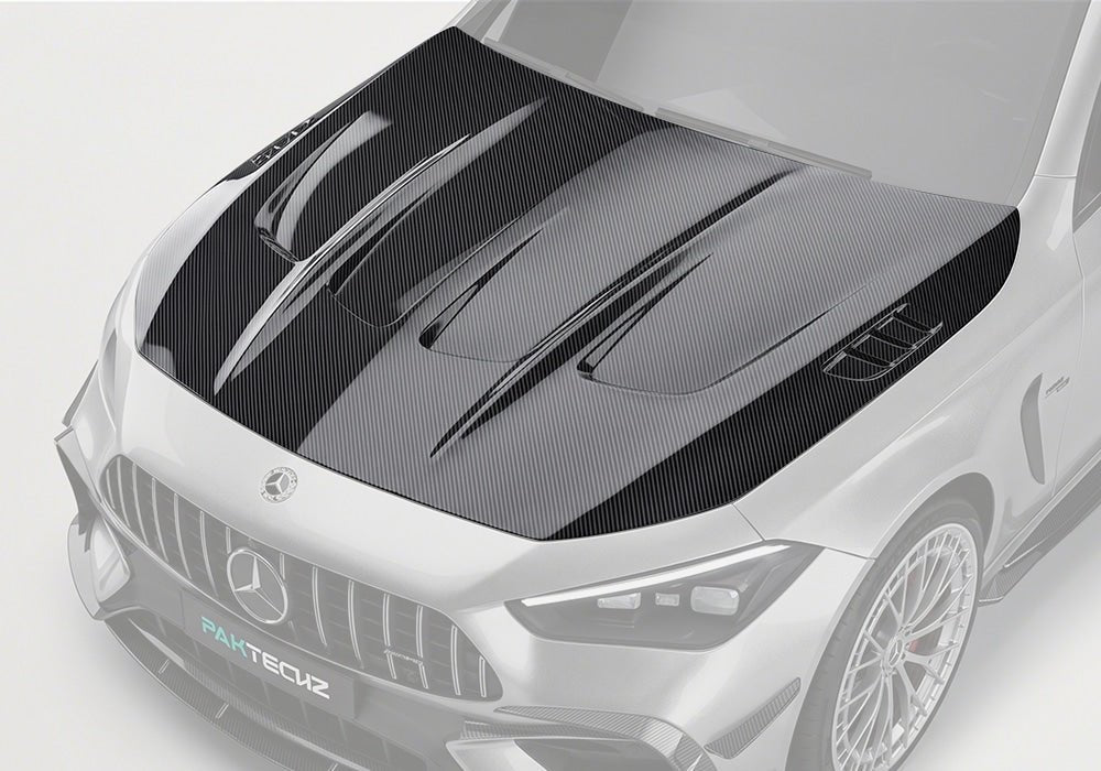 PAKTECHZ - MERCEDES BENZ AMG CLE53 C236 A236 DRY CARBON FIBRE BONNET / HOOD VER.2 - Aero Carbon UK