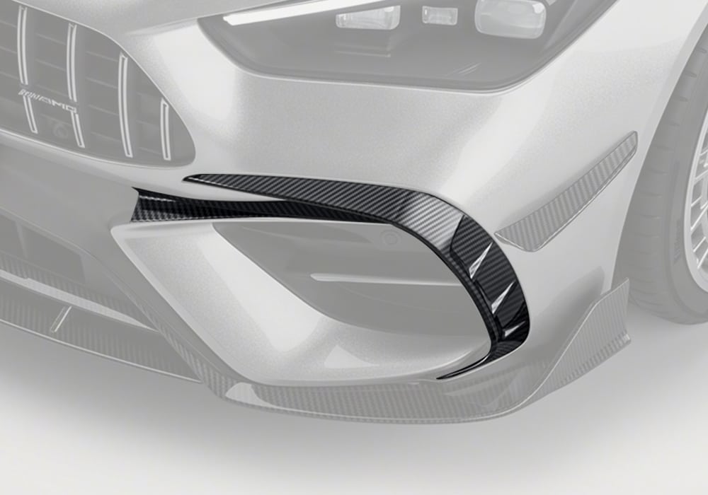 PAKTECHZ - MERCEDES BENZ AMG CLE53 C236 A236 DRY CARBON FIBRE FRONT CANARDS - Aero Carbon UK