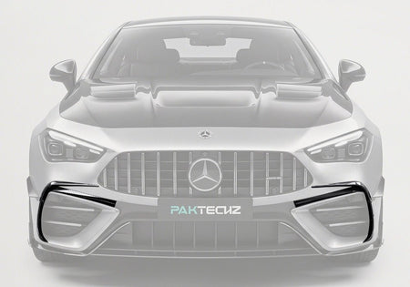 PAKTECHZ - MERCEDES BENZ AMG CLE53 C236 A236 DRY CARBON FIBRE FRONT CANARDS - Aero Carbon UK