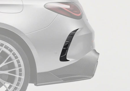 PAKTECHZ - MERCEDES BENZ AMG CLE53 C236 A236 DRY CARBON FIBRE REAR CANARDS - Aero Carbon UK