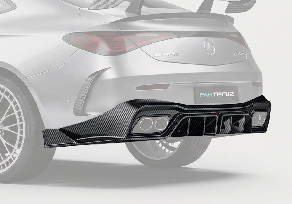 PAKTECHZ - MERCEDES BENZ AMG CLE53 C236 A236 DRY CARBON FIBRE REAR DIFFUSER - Aero Carbon UK