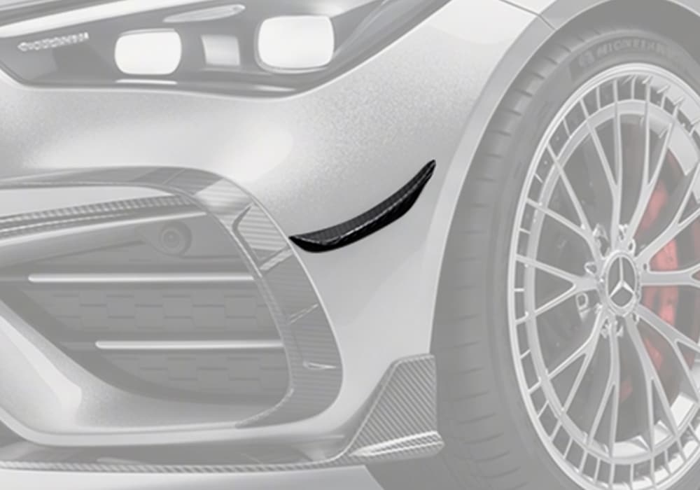 PAKTECHZ - MERCEDES BENZ AMG CLE53 C236 A236 DRY CARBON FIBRE SIDE CANARDS - Aero Carbon UK