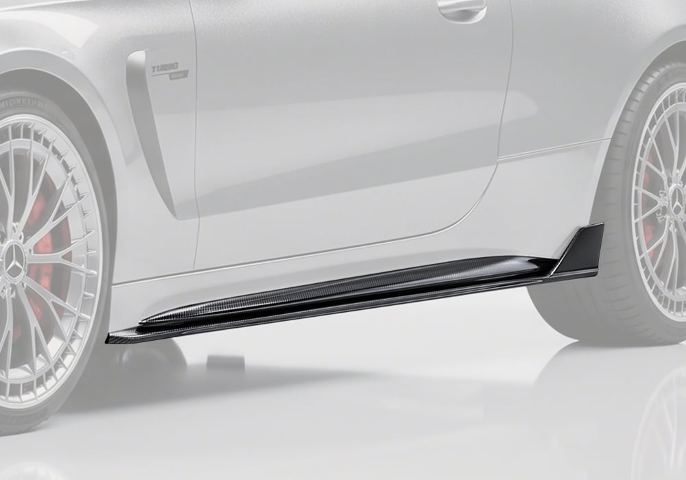 PAKTECHZ - MERCEDES BENZ AMG CLE53 C236 A236 DRY CARBON FIBRE SIDE SKIRTS - Aero Carbon UK