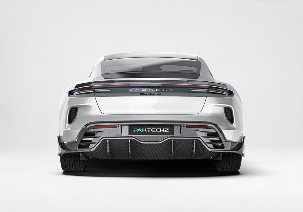 PAKTECHZ - PORSCHE TAYCAN 9J1.2 DRY CARBON FIBRE AERO FULL BODY KIT - Aero Carbon UK
