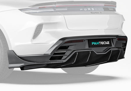 PAKTECHZ - PORSCHE TAYCAN 9J1.2 DRY CARBON FIBRE REAR DIFFUSER - Aero Carbon UK