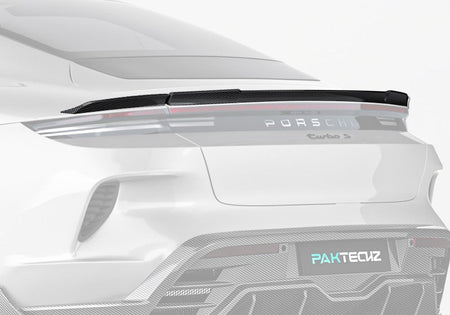 PAKTECHZ - PORSCHE TAYCAN 9J1.2 DRY CARBON FIBRE REAR SPOILER - Aero Carbon UK