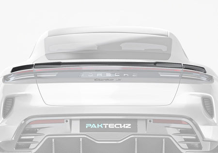 PAKTECHZ - PORSCHE TAYCAN 9J1.2 DRY CARBON FIBRE REAR SPOILER - Aero Carbon UK