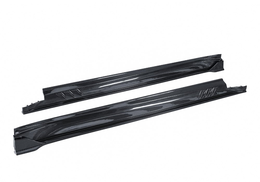 PAKTECHZ - PORSCHE TAYCAN 9J1.2 DRY CARBON FIBRE SIDE SKIRTS - Aero Carbon UK