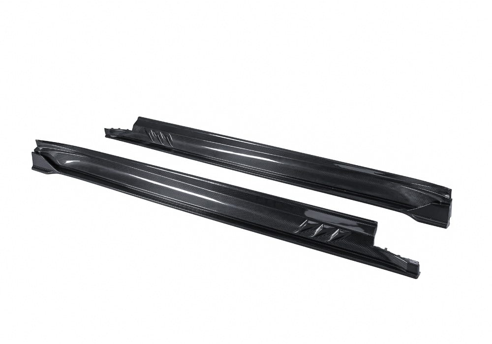 PAKTECHZ - PORSCHE TAYCAN 9J1.2 DRY CARBON FIBRE SIDE SKIRTS - Aero Carbon UK