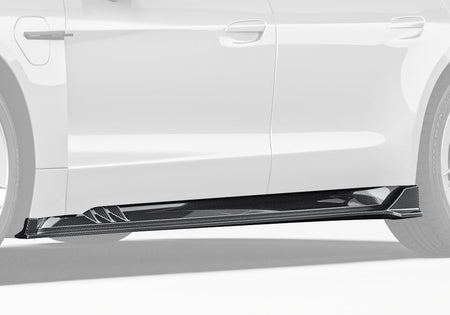 PAKTECHZ - PORSCHE TAYCAN 9J1.2 DRY CARBON FIBRE SIDE SKIRTS - Aero Carbon UK