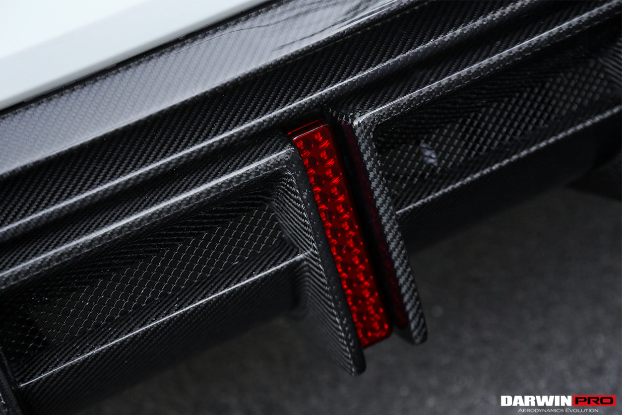 DARWINPRO - AUDI RS4 B9 B9.5 2017 - 2024 CARBON FIBRE BKSS LED REAR DIFFUSER AND REAR SIDE SKIRTS - Aero Carbon UK