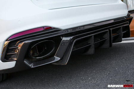 DARWINPRO - AUDI RS4 B9 B9.5 2017 - 2024 CARBON FIBRE BKSS LED REAR DIFFUSER AND REAR SIDE SKIRTS - Aero Carbon UK