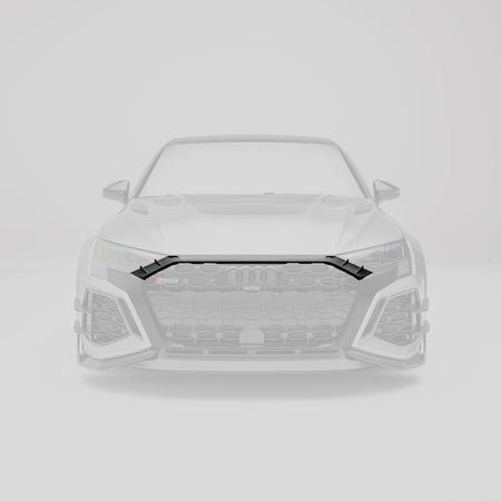 REVOZPORT - AUDI RS3 8Y SALOON DRY CARBON FIBER FRONT GRILLE TRIM - Aero Carbon UK