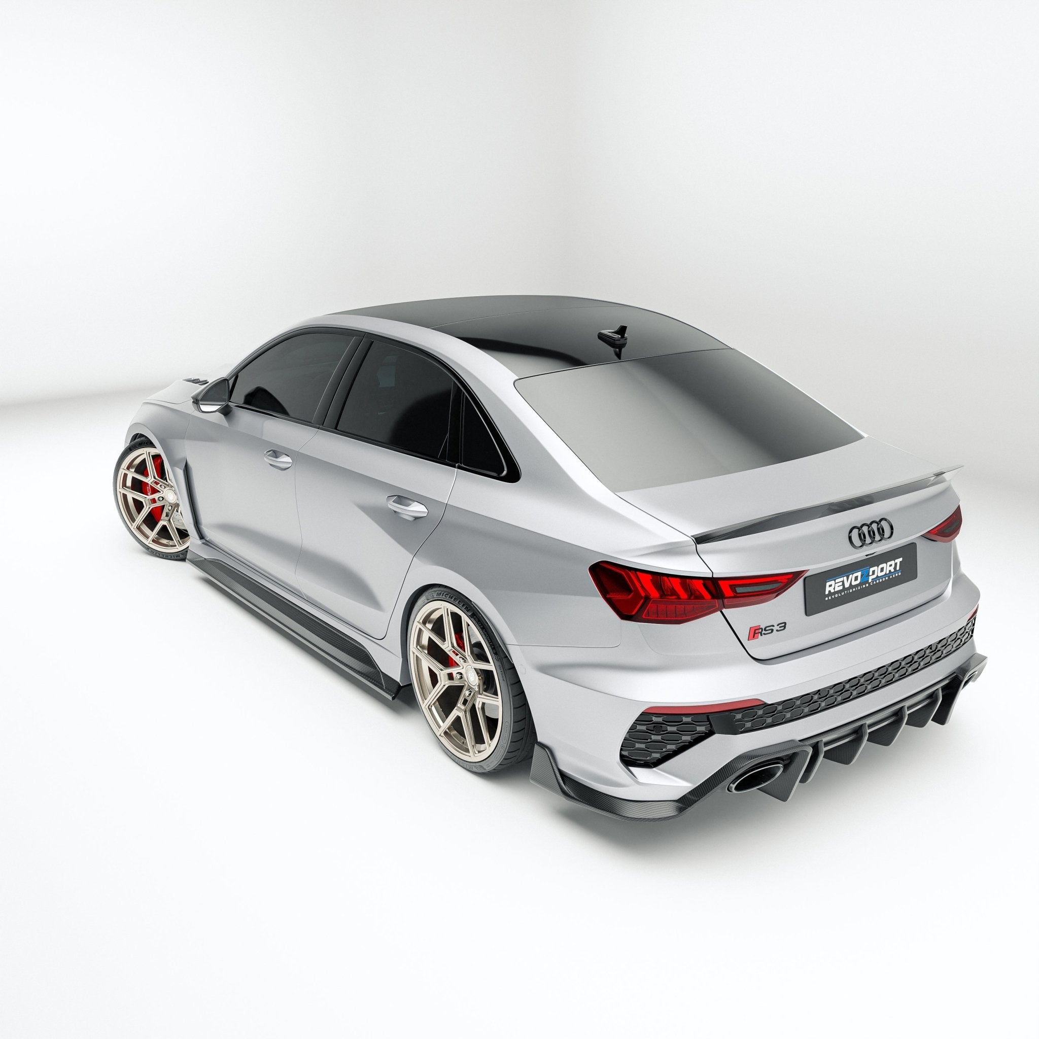 REVOZPORT - AUDI RS3 8Y SALOON DRY CARBON FIBER FULL BODY KIT - Aero Carbon UK