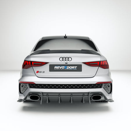 REVOZPORT - AUDI RS3 8Y SALOON DRY CARBON FIBER REAR DIFFUSER - Aero Carbon UK