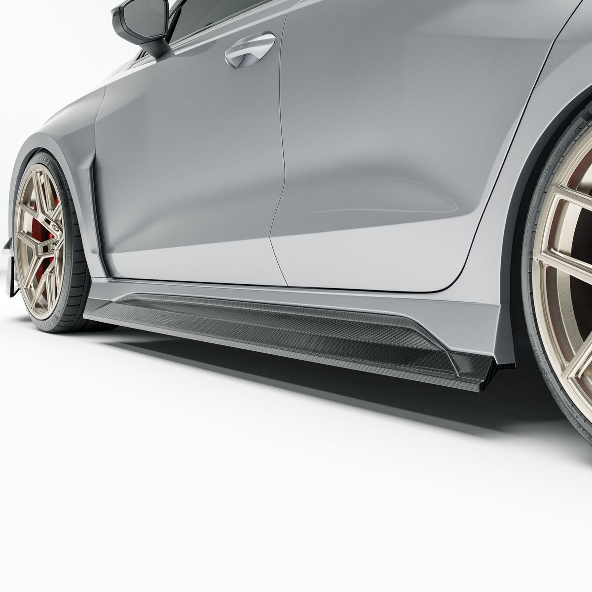 REVOZPORT - AUDI RS3 8Y SALOON DRY CARBON FIBER SIDE SKIRTS - Aero Carbon UK