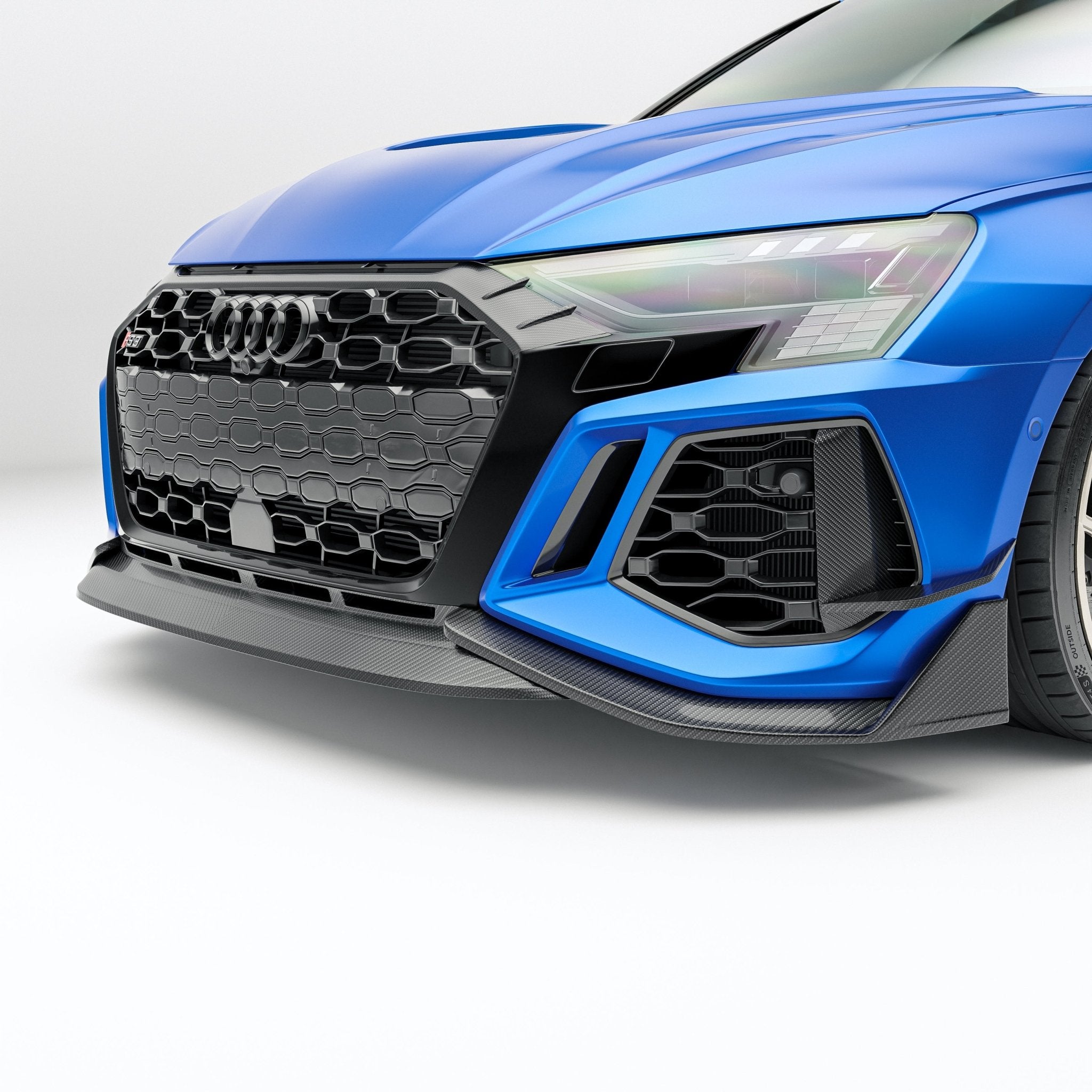 REVOZPORT - AUDI RS3 8Y SPORTBACK DRY CARBON FIBER FRONT LIP - Aero Carbon UK