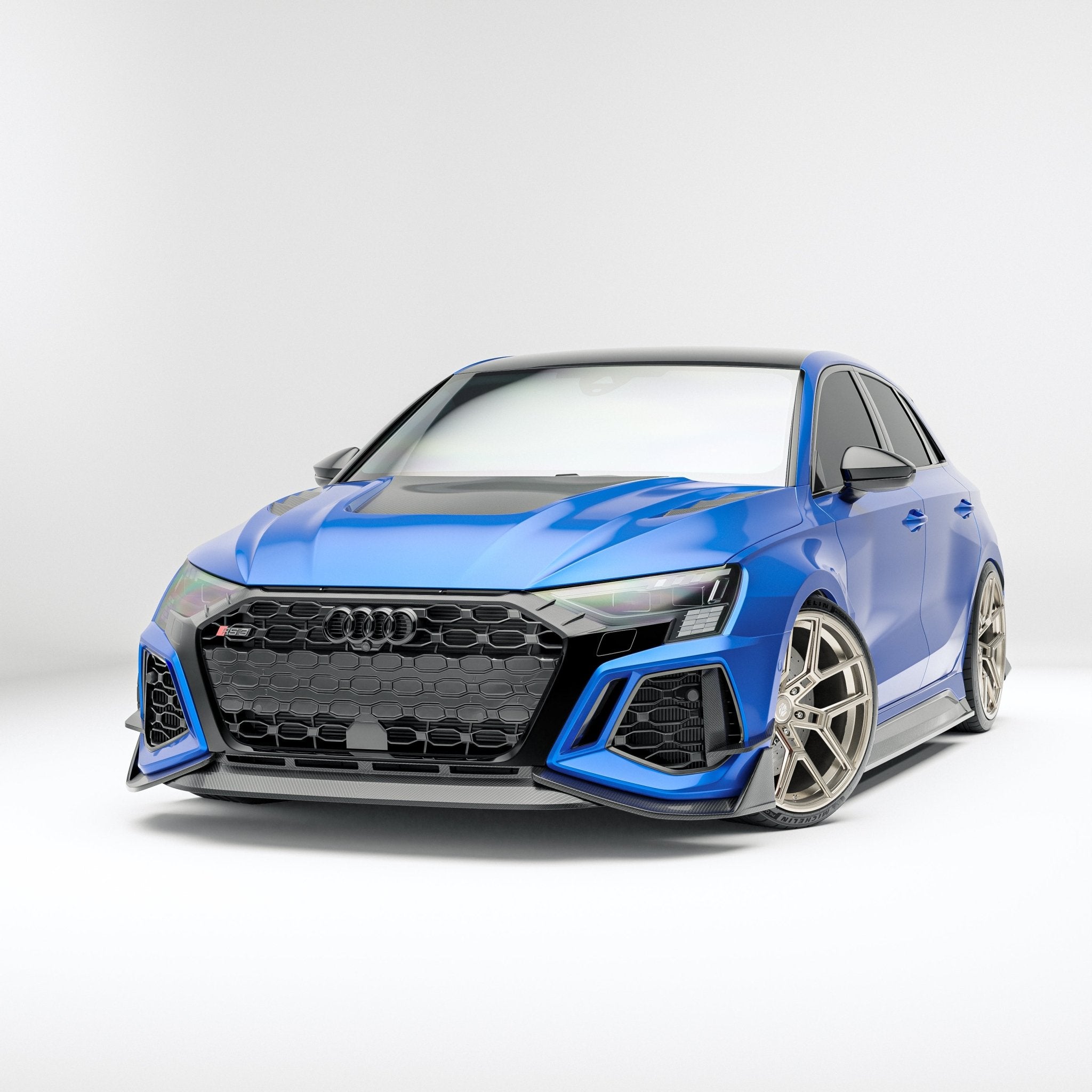 REVOZPORT - AUDI RS3 8Y SPORTBACK DRY CARBON FIBER FRONT LIP - Aero Carbon UK