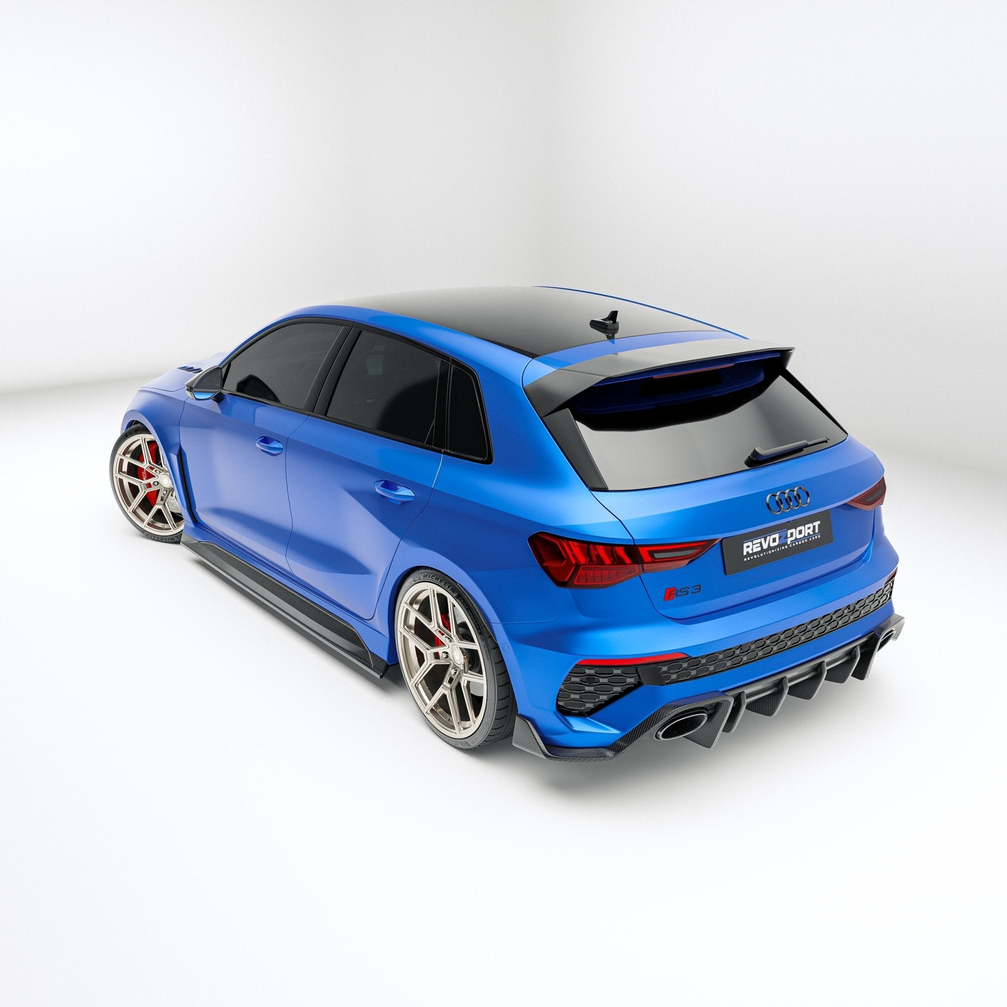 REVOZPORT - AUDI RS3 8Y SPORTBACK DRY CARBON FIBER REAR DIFFUSER - Aero Carbon UK