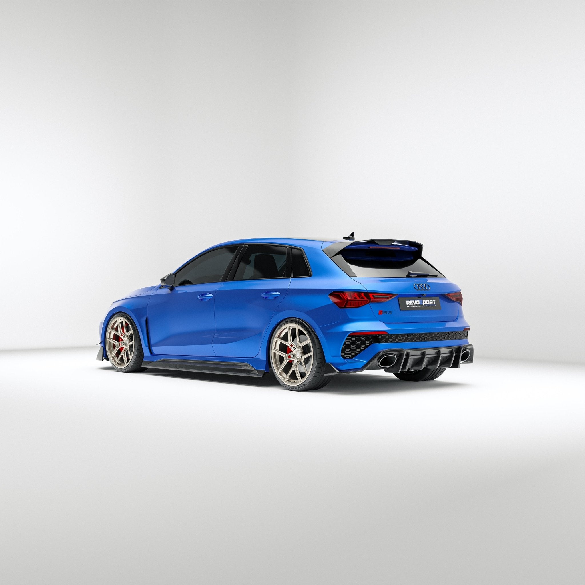 REVOZPORT - AUDI RS3 8Y SPORTBACK DRY CARBON FIBER SIDE SKIRTS - Aero Carbon UK