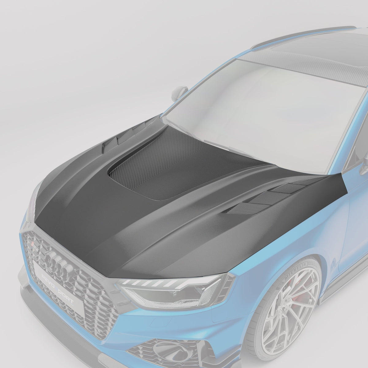 REVOZPORT - AUDI RS4 B9.5 DRY CARBON FIBER HOOD BONNET - Aero Carbon UK