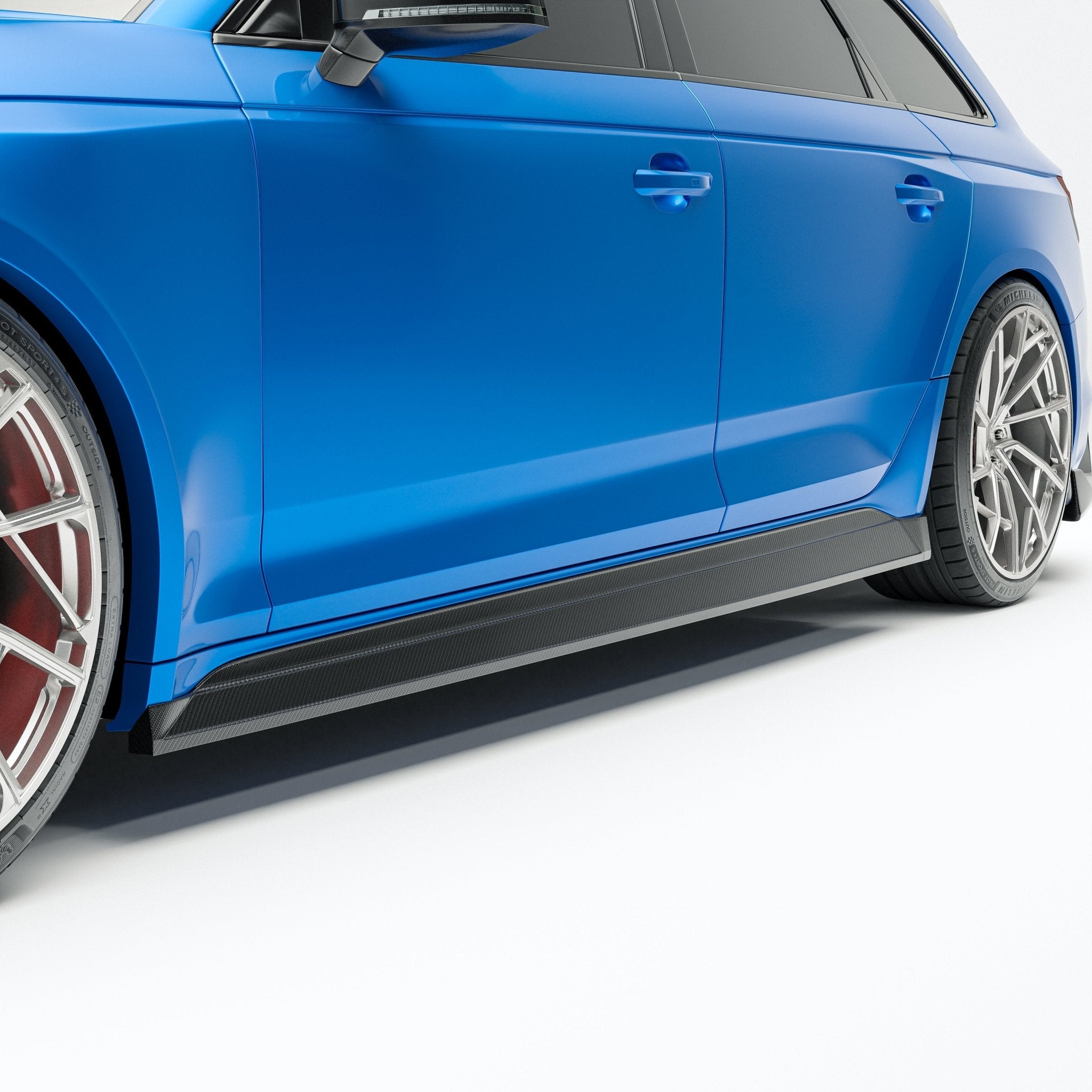 REVOZPORT - AUDI RS4 B9.5 DRY CARBON FIBER SIDE SKIRTS - Aero Carbon UK