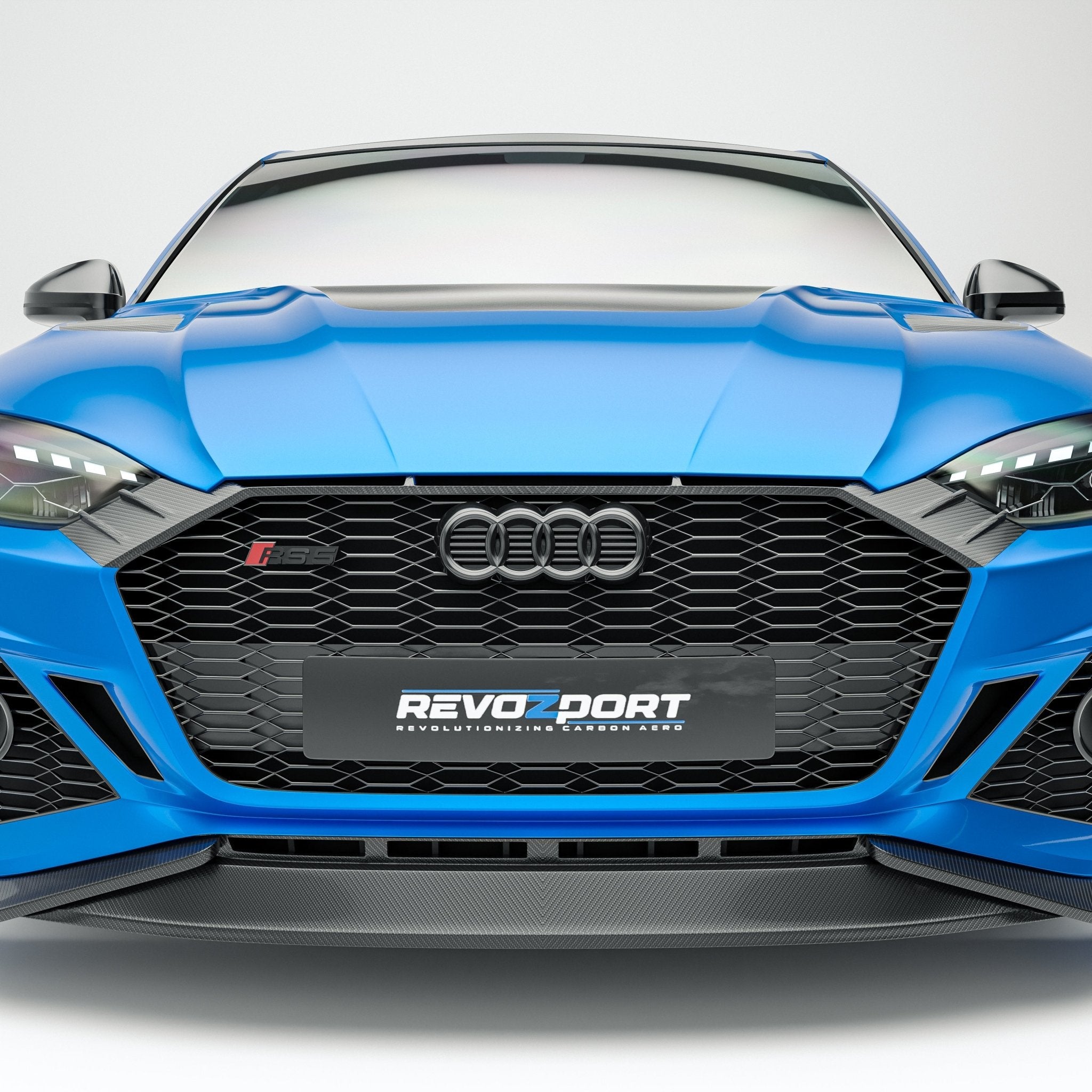 REVOZPORT - AUDI RS5 B9.5 CARBON FIBRE FRONT GRILLE TRIM - Aero Carbon UK