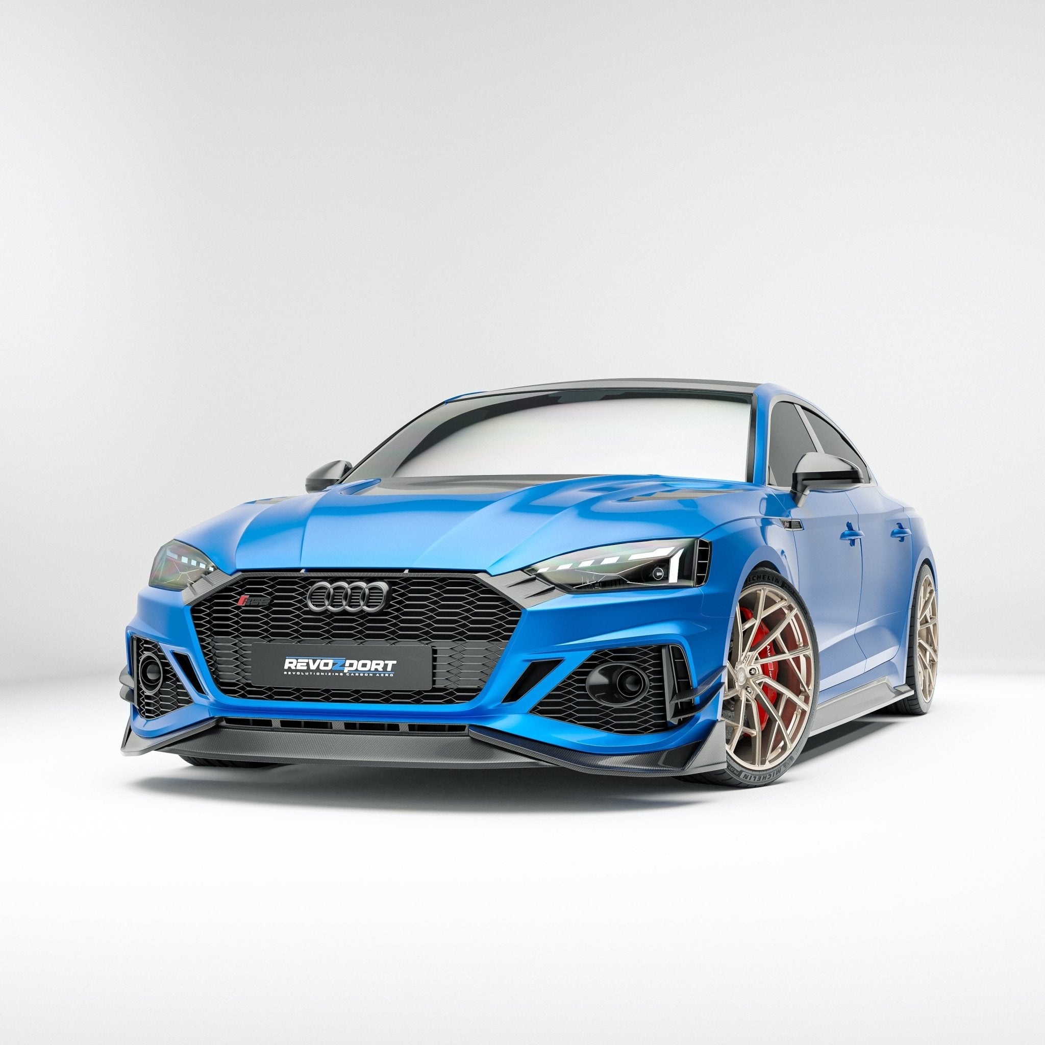 REVOZPORT - AUDI RS5 B9.5 CARBON FIBRE FRONT LIP - Aero Carbon UK