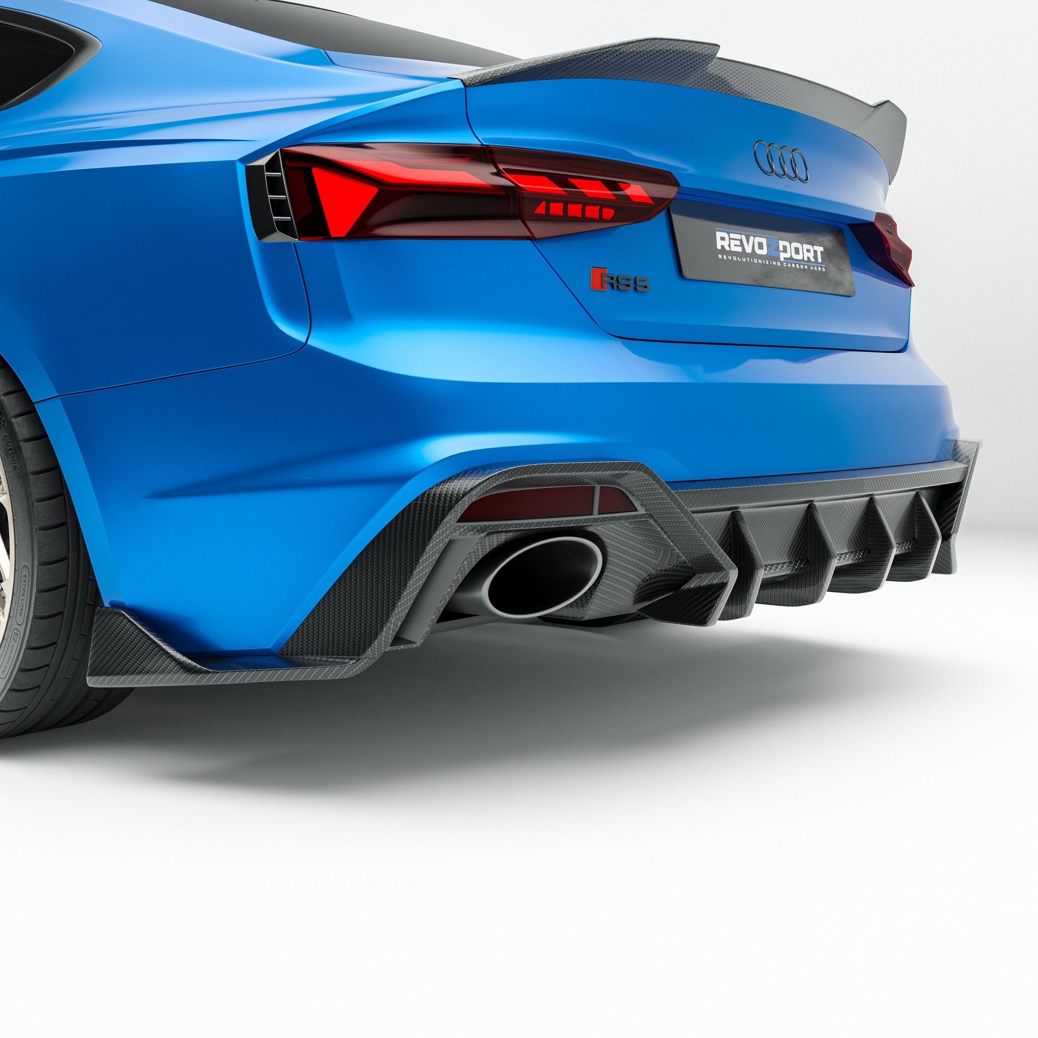 REVOZPORT - AUDI RS5 B9.5 SPORTBACK CARBON FIBRE REAR DIFFUSER - Aero Carbon UK