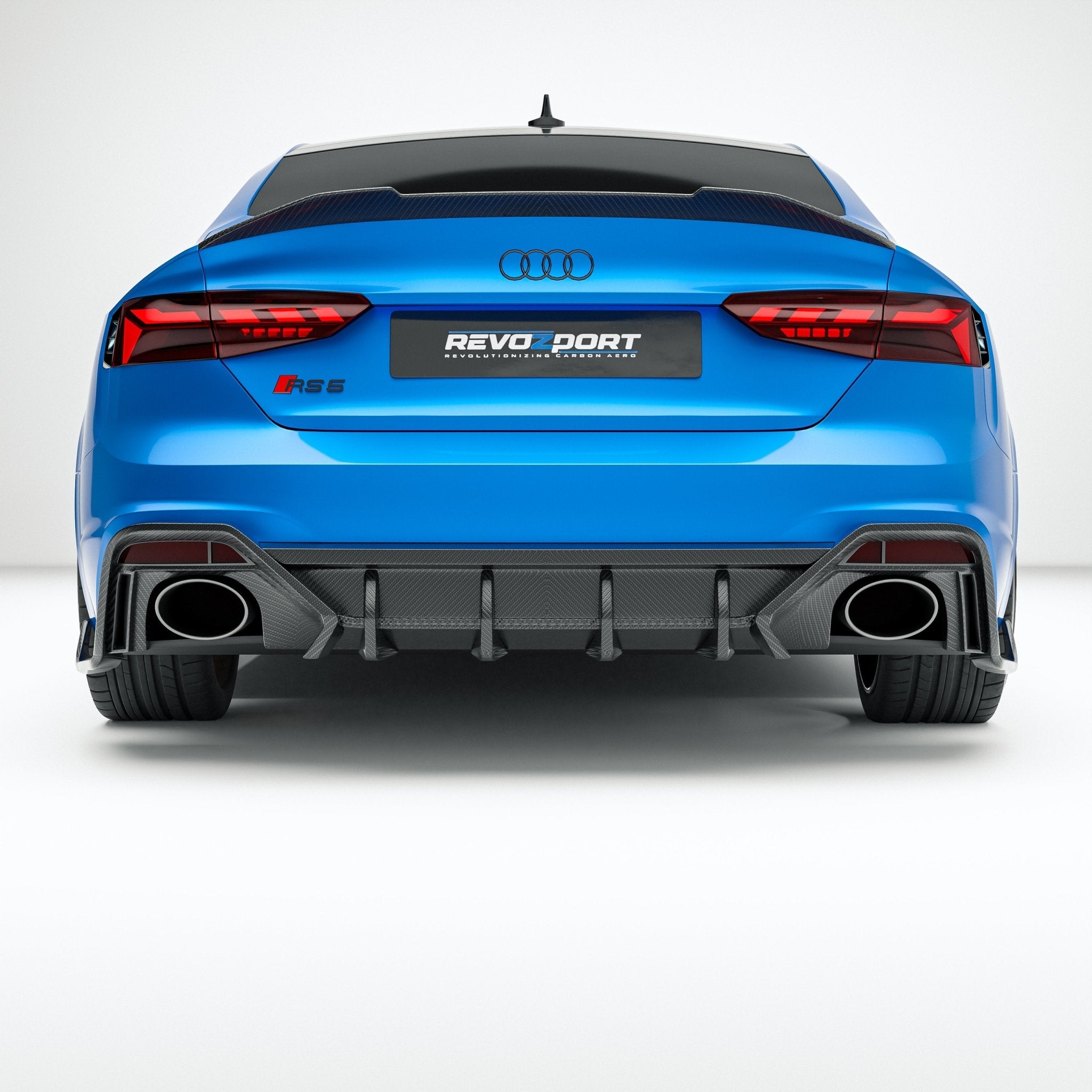 REVOZPORT - AUDI RS5 B9.5 SPORTBACK CARBON FIBRE REAR DIFFUSER - Aero Carbon UK