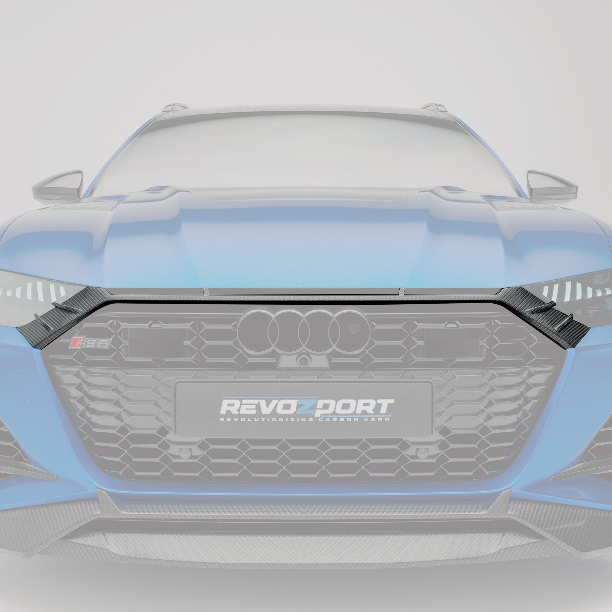 REVOZPORT - AUDI RS6 C8 DRY CARBON FIBER FRONT GRILLE TRIM - Aero Carbon UK