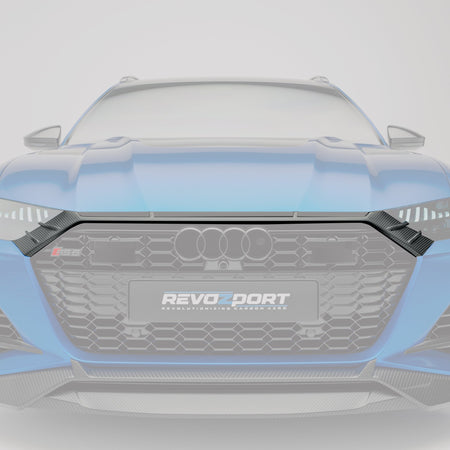 REVOZPORT - AUDI RS6 C8 DRY CARBON FIBER FRONT GRILLE TRIM - Aero Carbon UK