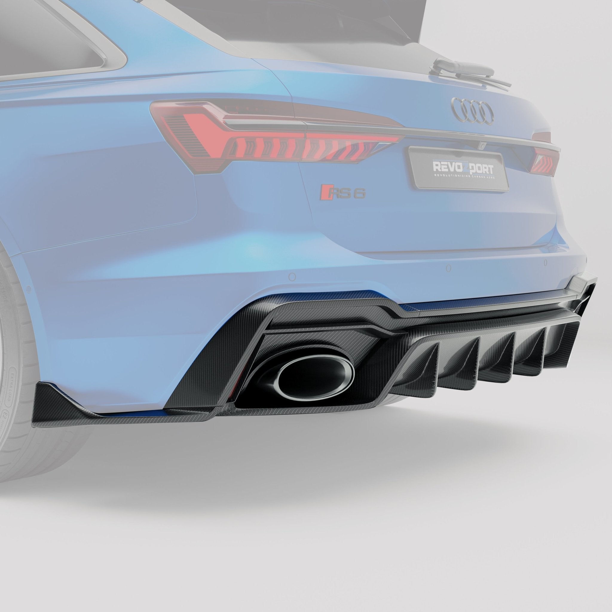 REVOZPORT - AUDI RS6 C8 DRY CARBON FIBER REAR DIFFUSER - Aero Carbon UK