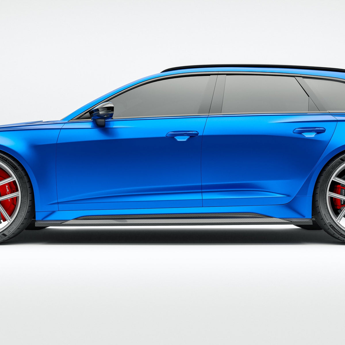 REVOZPORT - AUDI RS6 C8 DRY CARBON FIBER SIDE SKIRTS - Aero Carbon UK