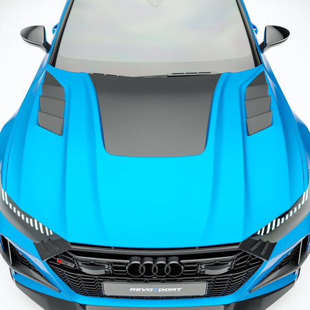 REVOZPORT - AUDI RS7 C8 DRY CARBON FIBER BONNET HOOD - Aero Carbon UK