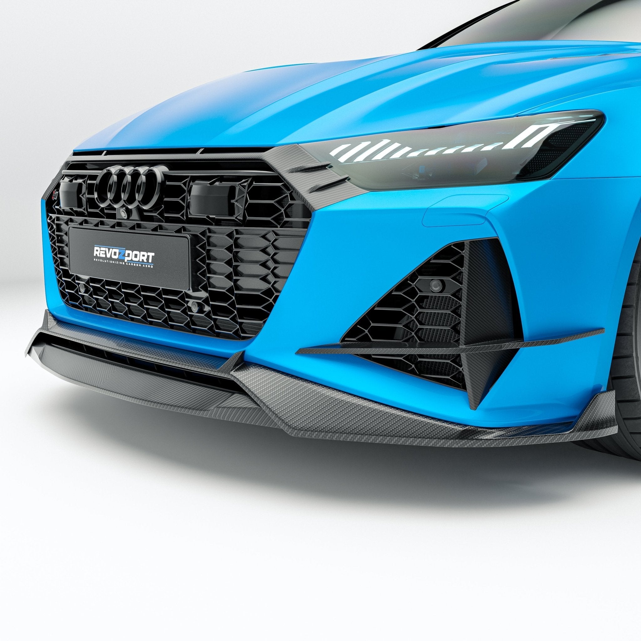 REVOZPORT - AUDI RS7 C8 DRY CARBON FIBER FRONT CANARDS - Aero Carbon UK