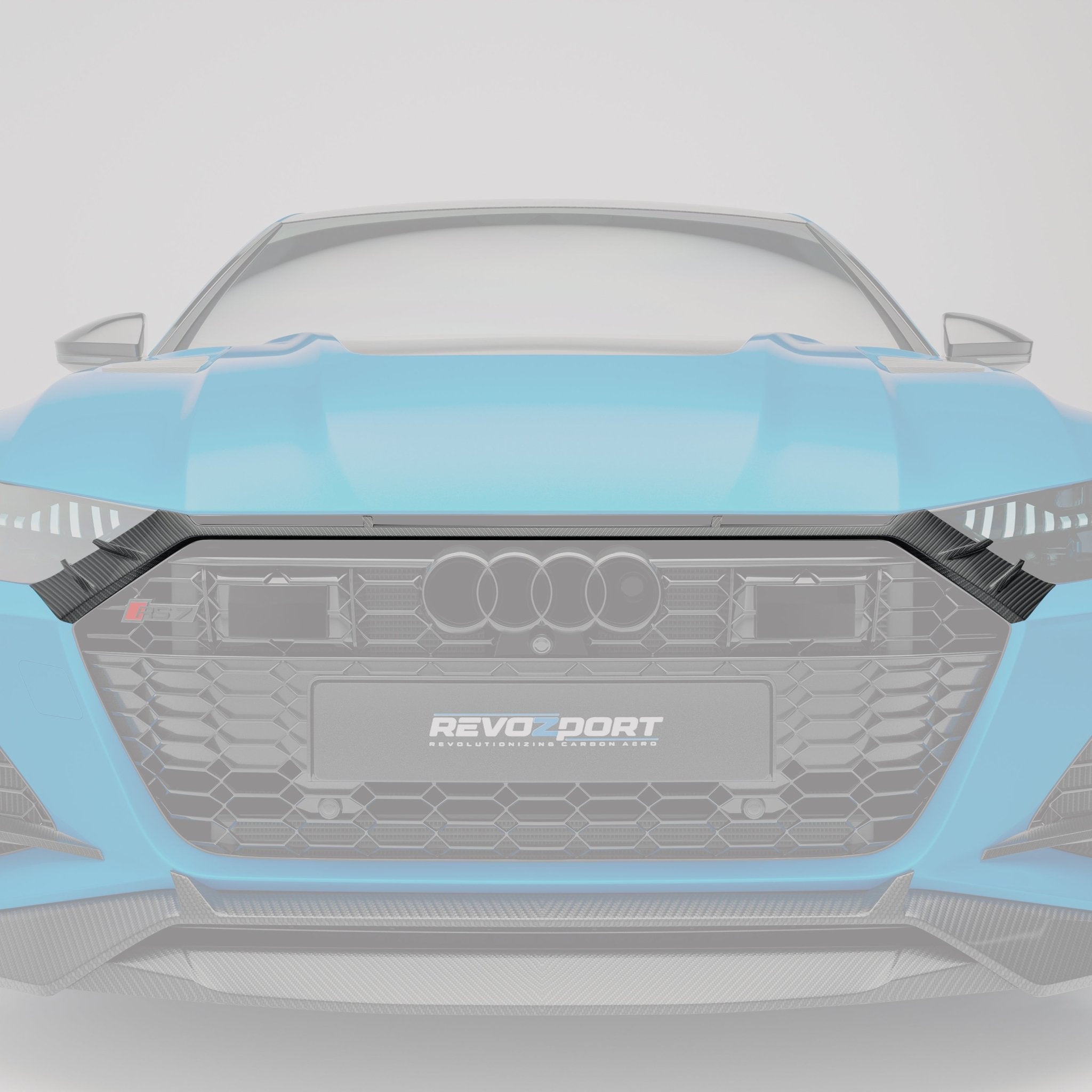 REVOZPORT - AUDI RS7 C8 DRY CARBON FIBER FRONT GRILLE TRIM - Aero Carbon UK