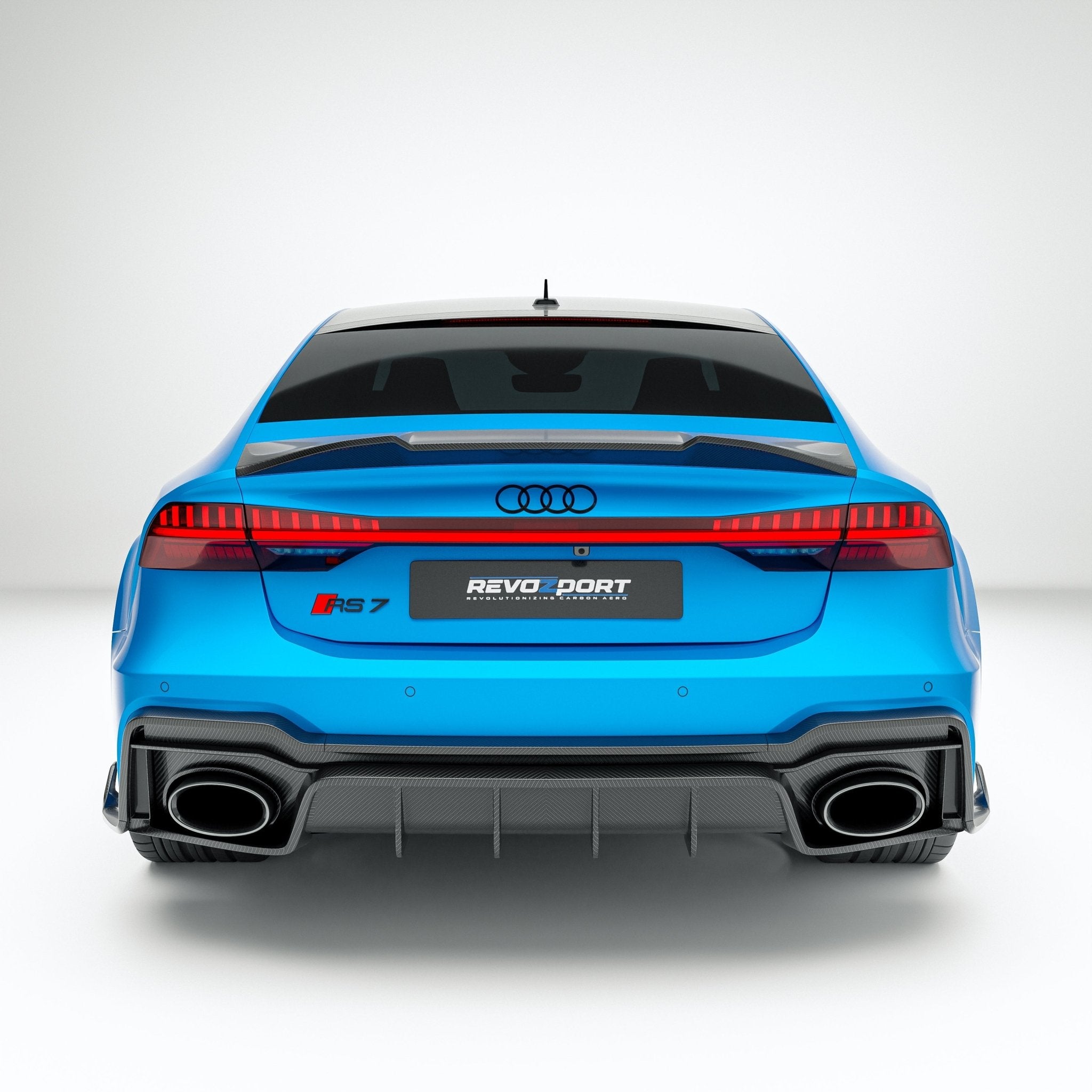 REVOZPORT - AUDI RS7 C8 DRY CARBON FIBER REAR DIFFUSER - Aero Carbon UK