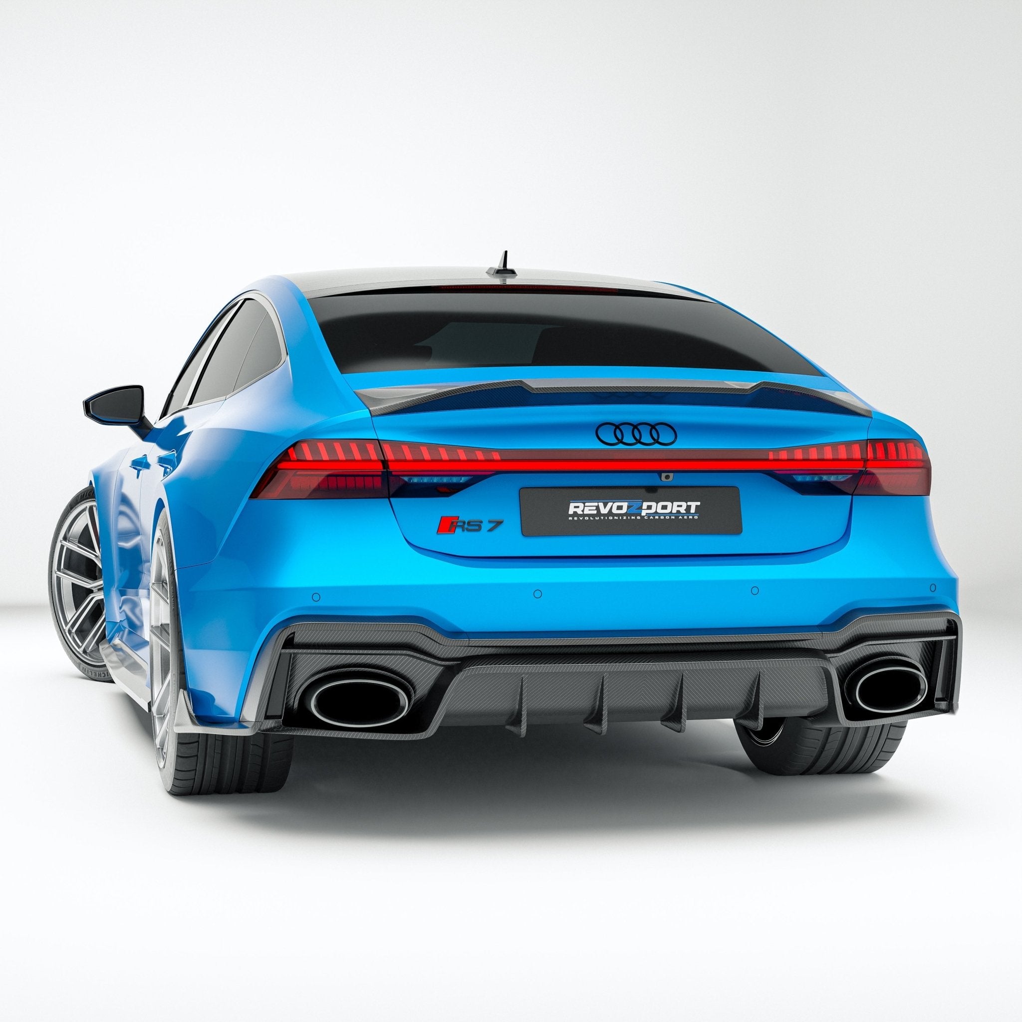 REVOZPORT - AUDI RS7 C8 DRY CARBON FIBER REAR DIFFUSER - Aero Carbon UK