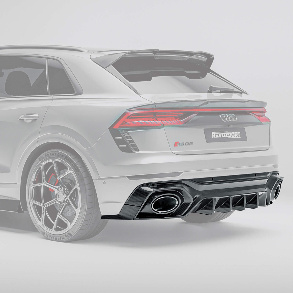 REVOZPORT - AUDI RSQ8 PRE-LCI DRY CARBON FIBRE REAR DIFFUSER - Aero Carbon UK