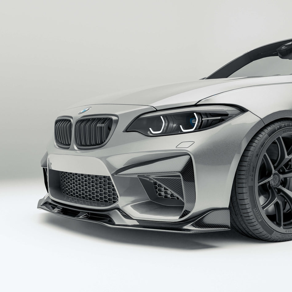 REVOZPORT - BMW M2 F87 N55 CARBON FIBER BUMPER INSERTS - Aero Carbon UK
