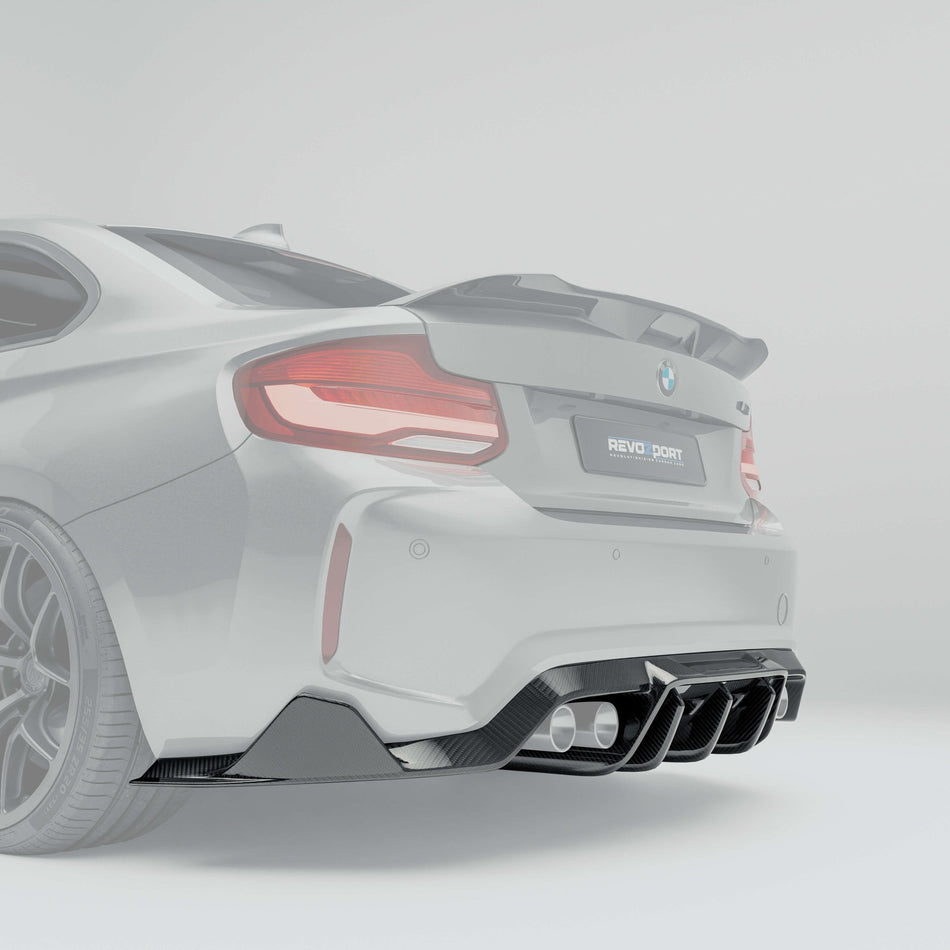 REVOZPORT - BMW M2 F87 N55 CARBON FIBER REAR DIFFUSER - Aero Carbon UK