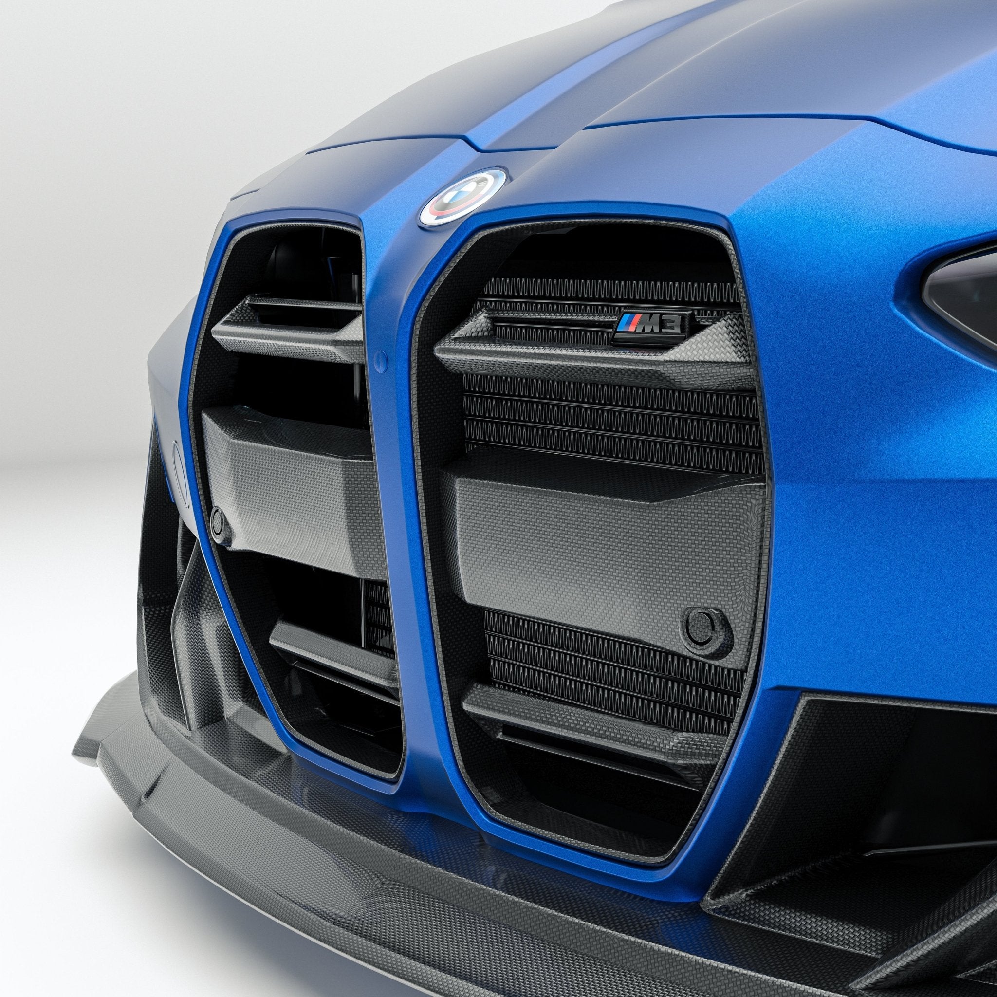 REVOZPORT - BMW M3 G80 DRY CARBON FIBER FRONT GRILLE (WITHOUT ACC) - Aero Carbon UK