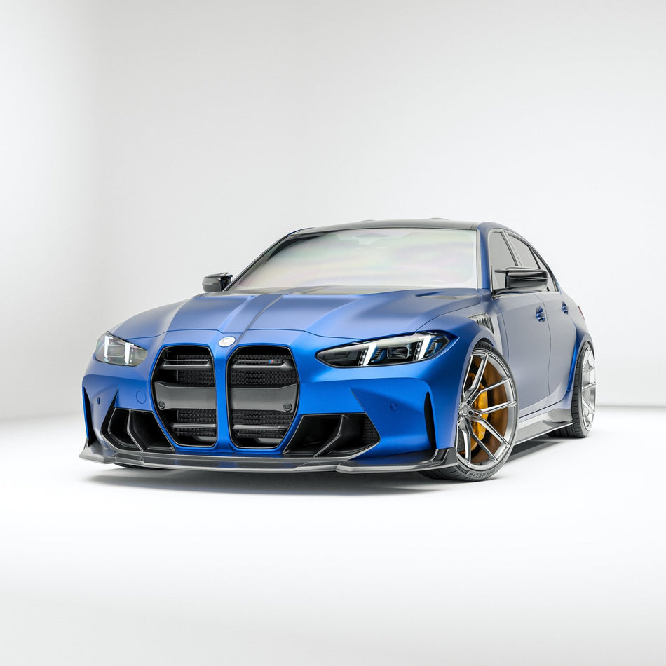 REVOZPORT - BMW M3 G80 DRY CARBON FIBER FRONT LIP - Aero Carbon UK