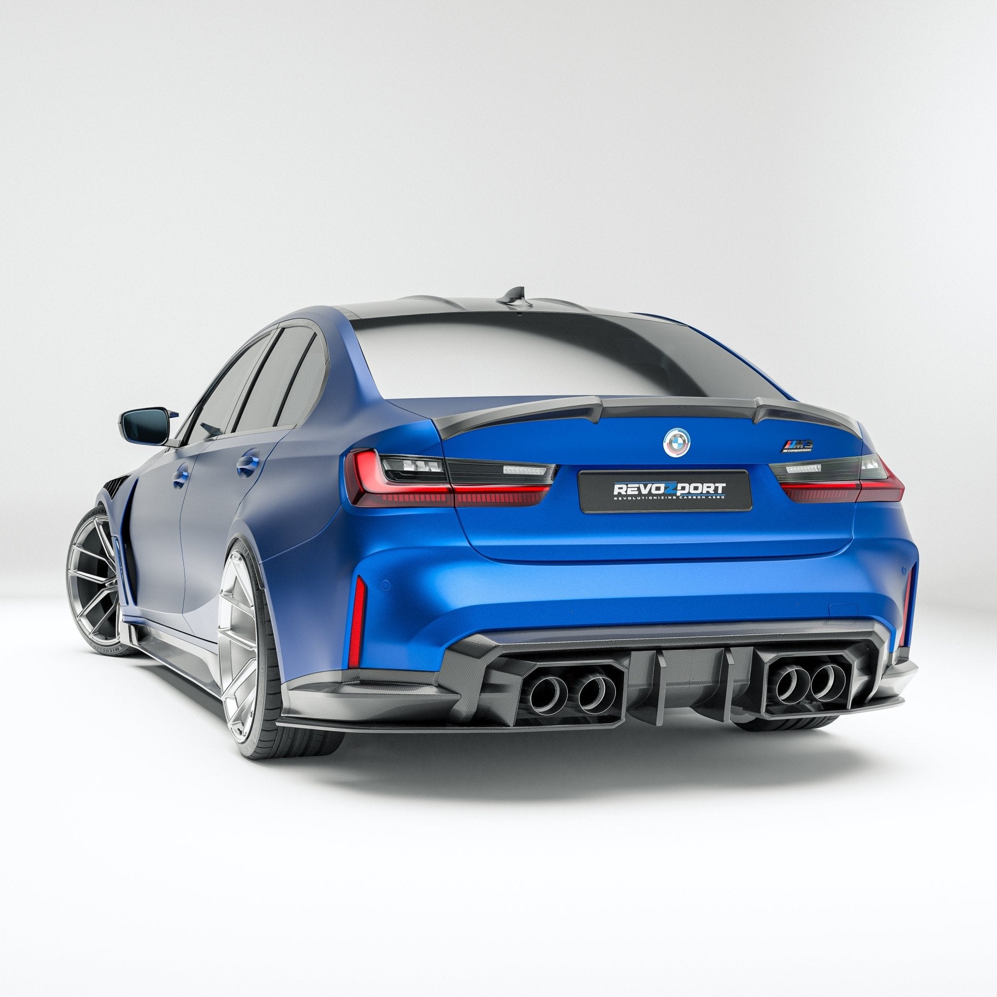 REVOZPORT - BMW M3 G80 DRY CARBON FIBER REAR DIFFUSER - Aero Carbon UK