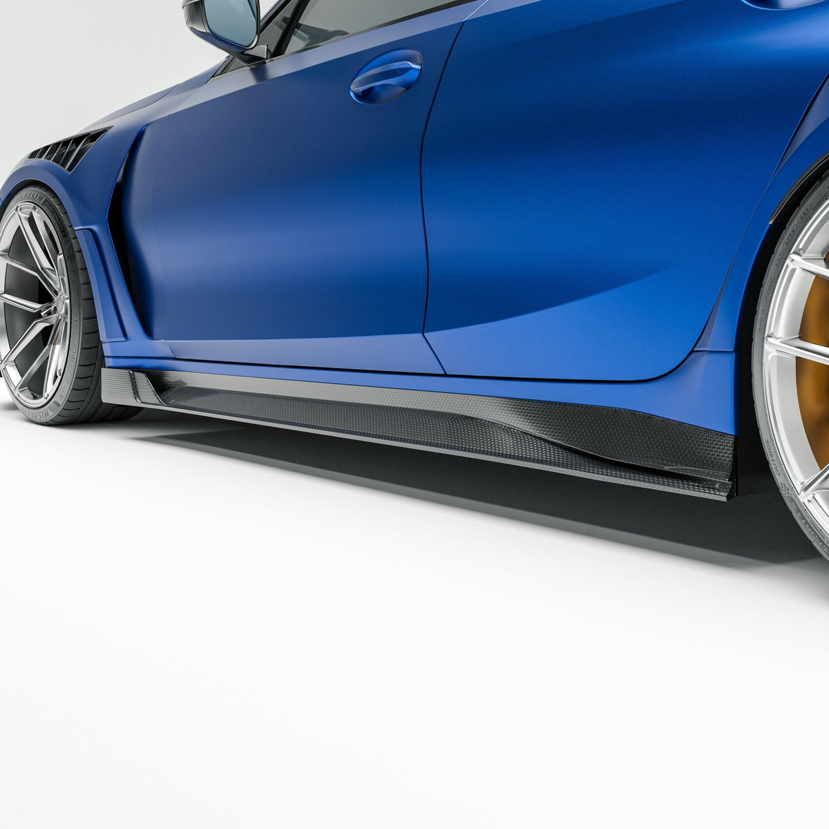 REVOZPORT - BMW M3 G80 DRY CARBON FIBER SIDE SKIRTS - Aero Carbon UK