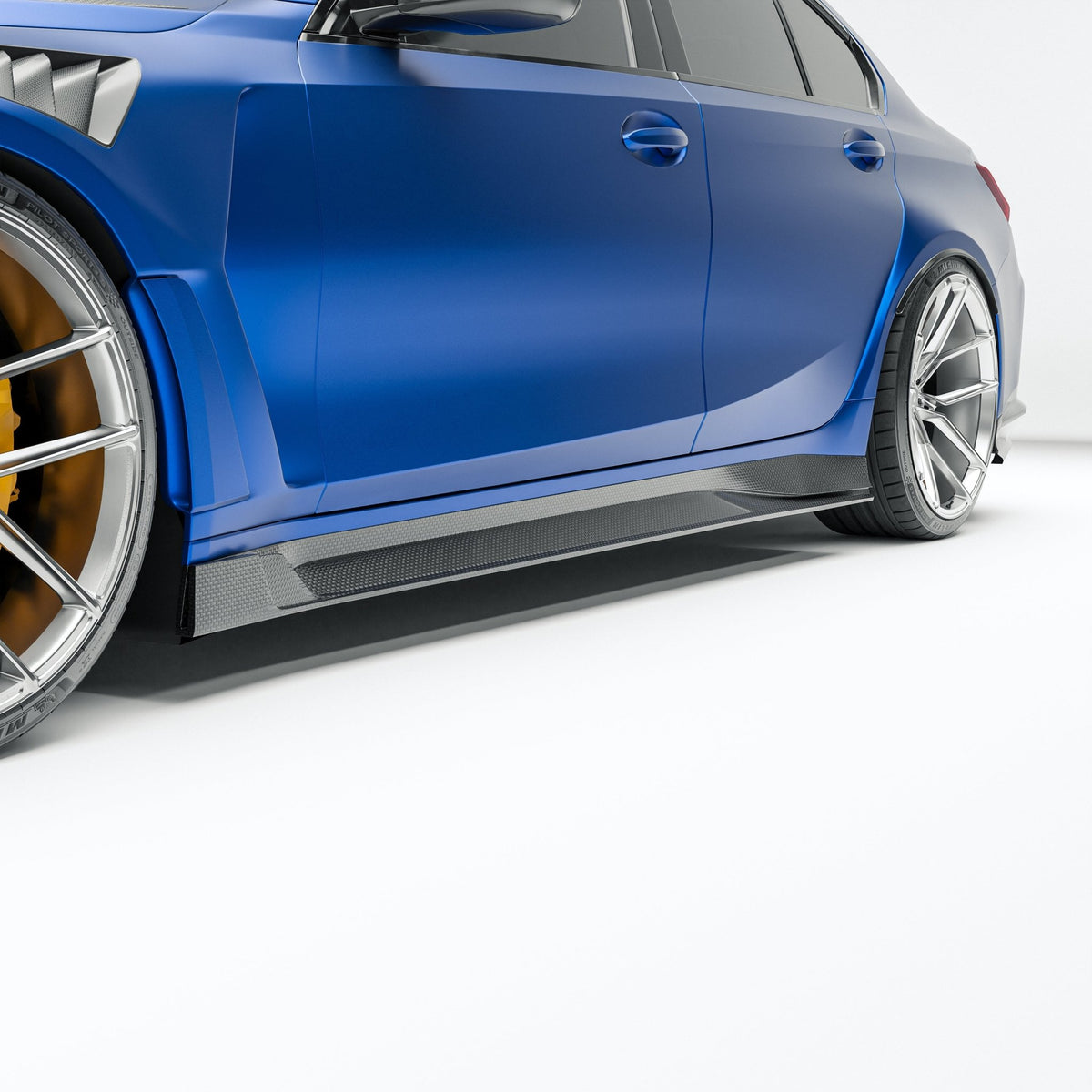 REVOZPORT - BMW M3 G80 DRY CARBON FIBER SIDE SKIRTS - Aero Carbon UK