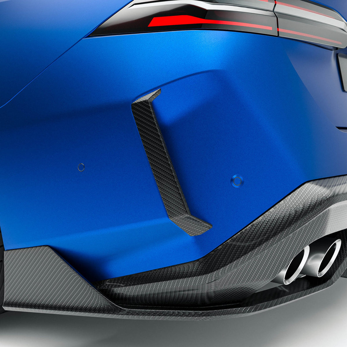 REVOZPORT - BMW M5 G90 DRY CARBON FIBER REAR CANARDS - Aero Carbon UK